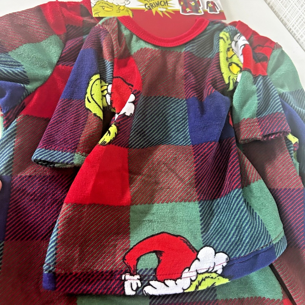 Dr. Suess The Grinch Girl & 18"‎ Doll Matching Nightgowns Pajamas 2T New BxI & J - Picture 4 of 6